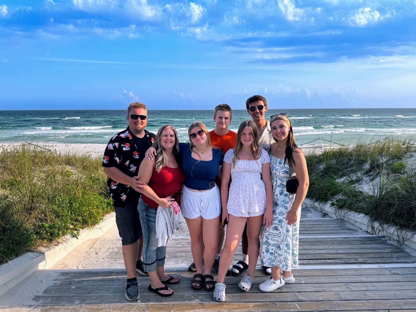Family at the beach