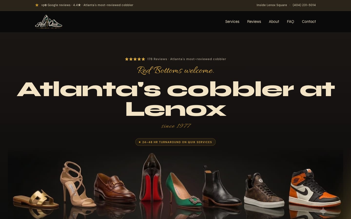 Heel Quik website